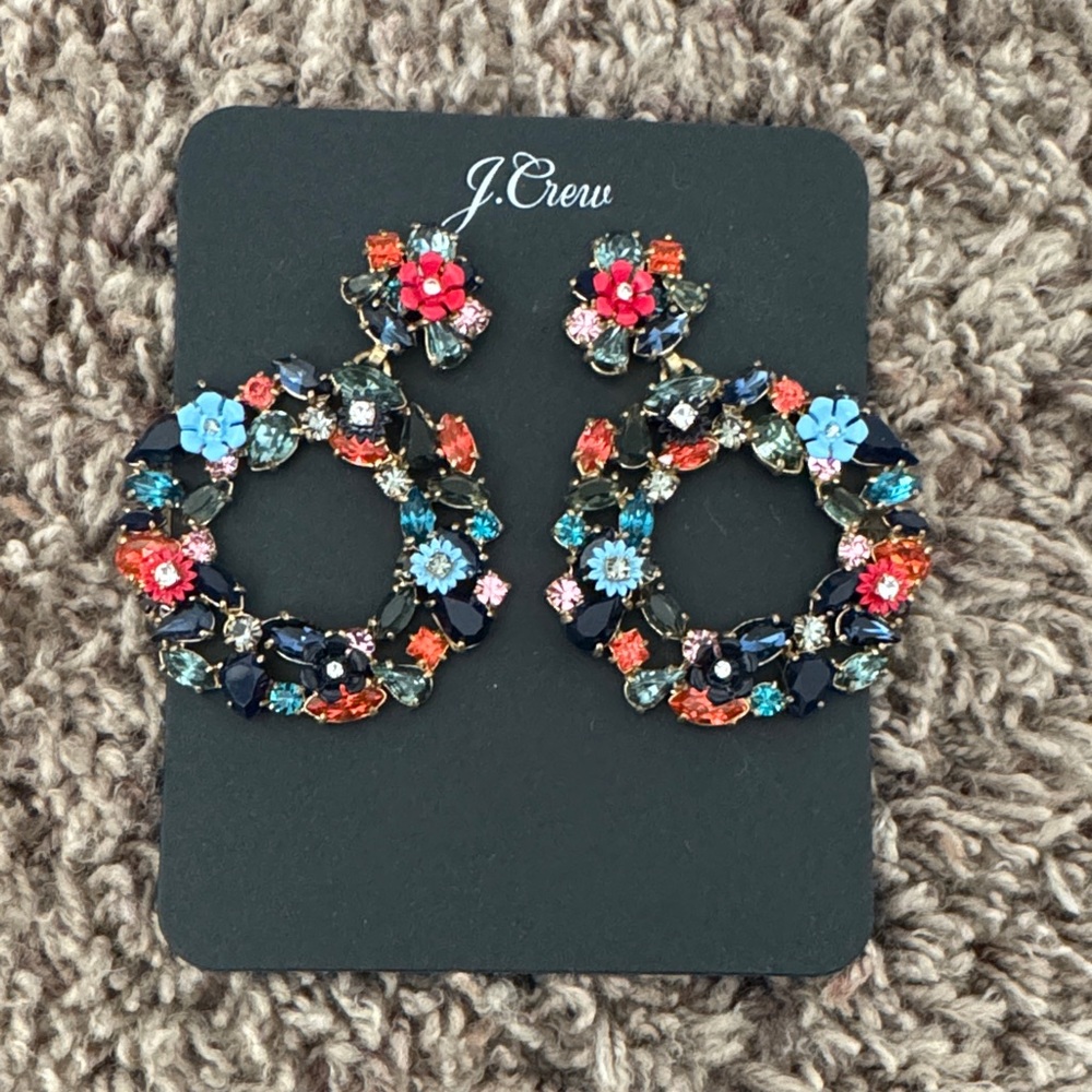 J. Crew Vibrant Gemstone Drop Earrings